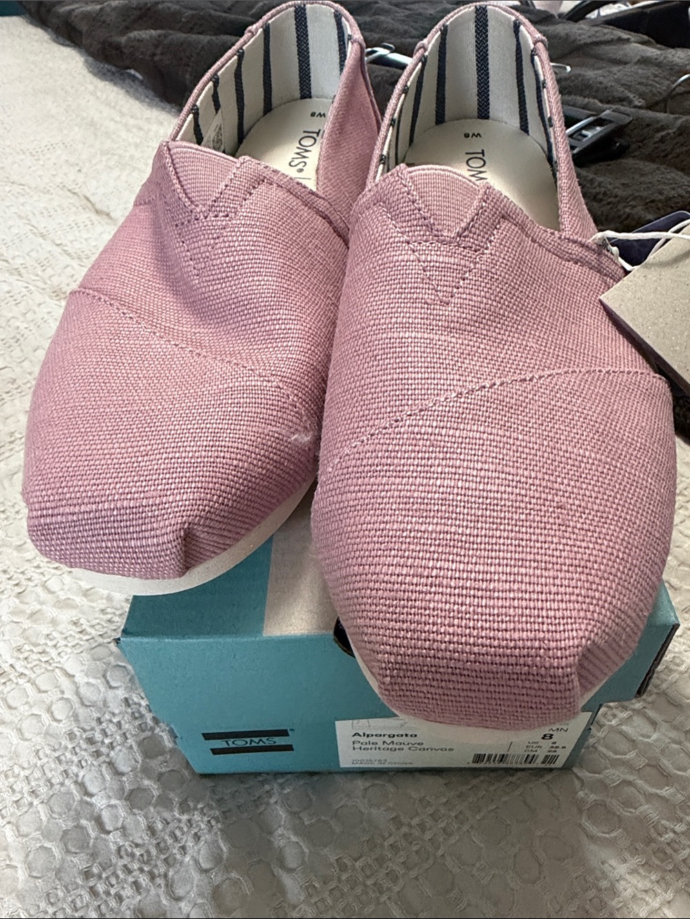 Toms Women's Slip-On Moccasins in Dusty Rose Pink